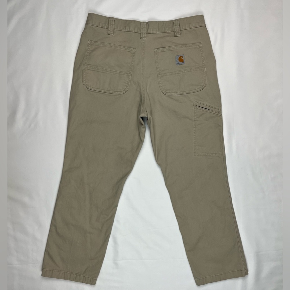 Carhartt Mens Relaxed Fit 5 pocket Pants 34 x 30 Light Tan Work Carpenter B4